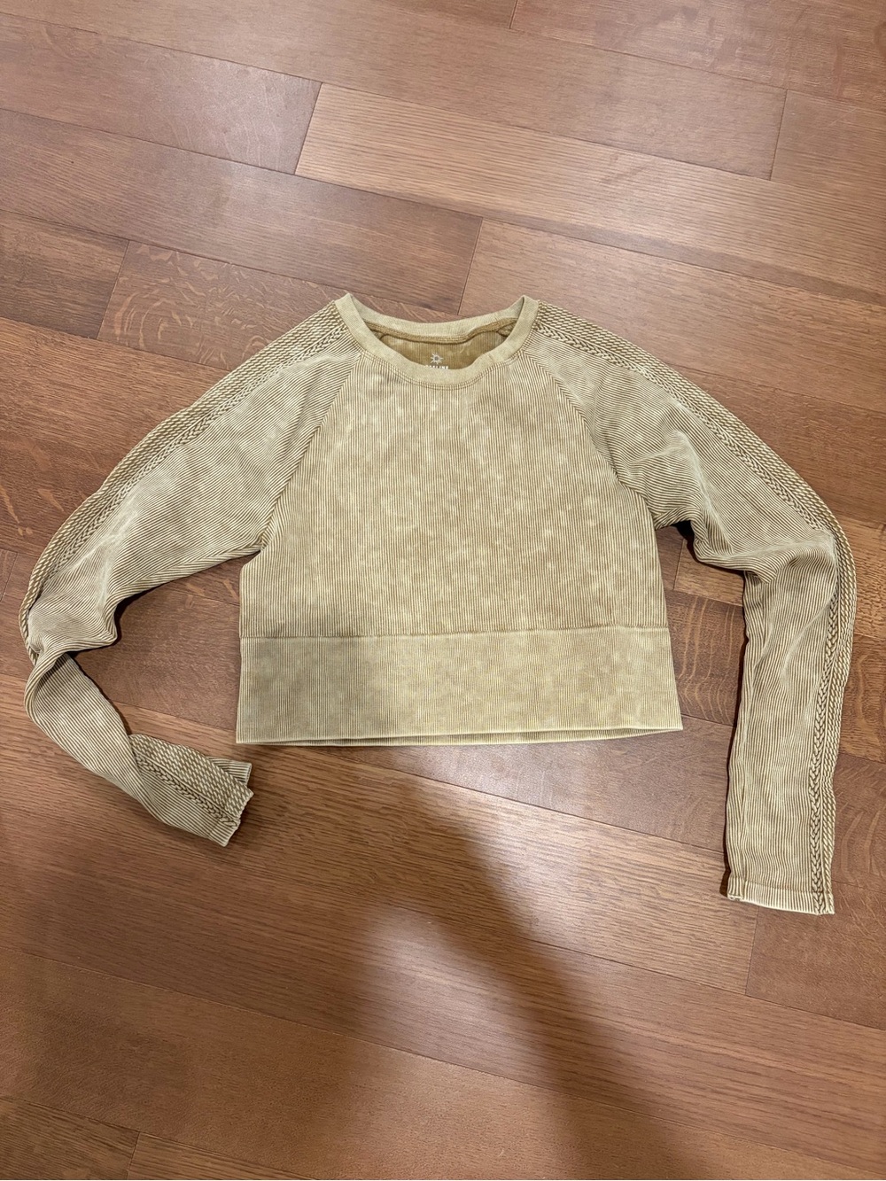 Aerie Ribbed Crop Long-Sleeve Workout Top